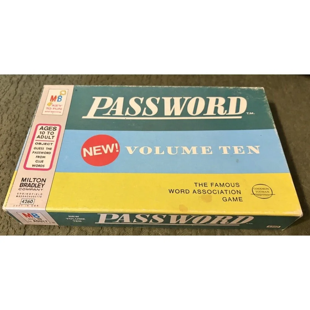 Vintage Password 1970 Volume Ten Edition Game by Milton Bradley